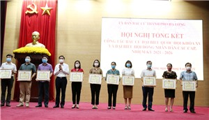 Tổng kết công tác bầu cử đại biểu Quốc hội khóa XV và đại biểu HĐND các cấp, nhiệm kỳ 2021-2026