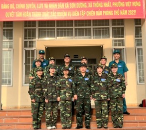 Phường Việt Hưng, xã Sơn Dương, xã Thống Nhất tổ chức diễn tập chiến đấu phòng thủ năm 2022