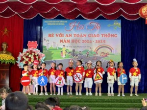 Trường mầm non Việt Hưng tổ chức hội thi An toàn giao thông 